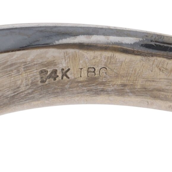 White Gold Diamond Men's Wedding Band 14k Round .50ctw Five-Stone Ring SZ 11 3/4 - Picture 5 of 6